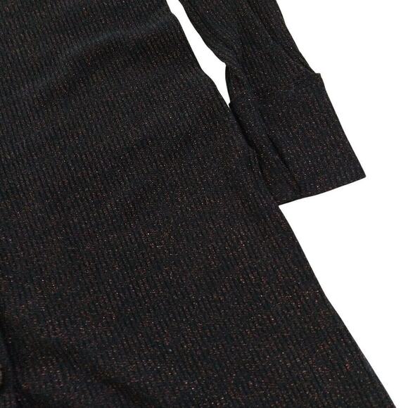 We the Free People Sparkle Button Up Duster Cardigan Size S Navy Blue Ribbed - Picture 6 of 9